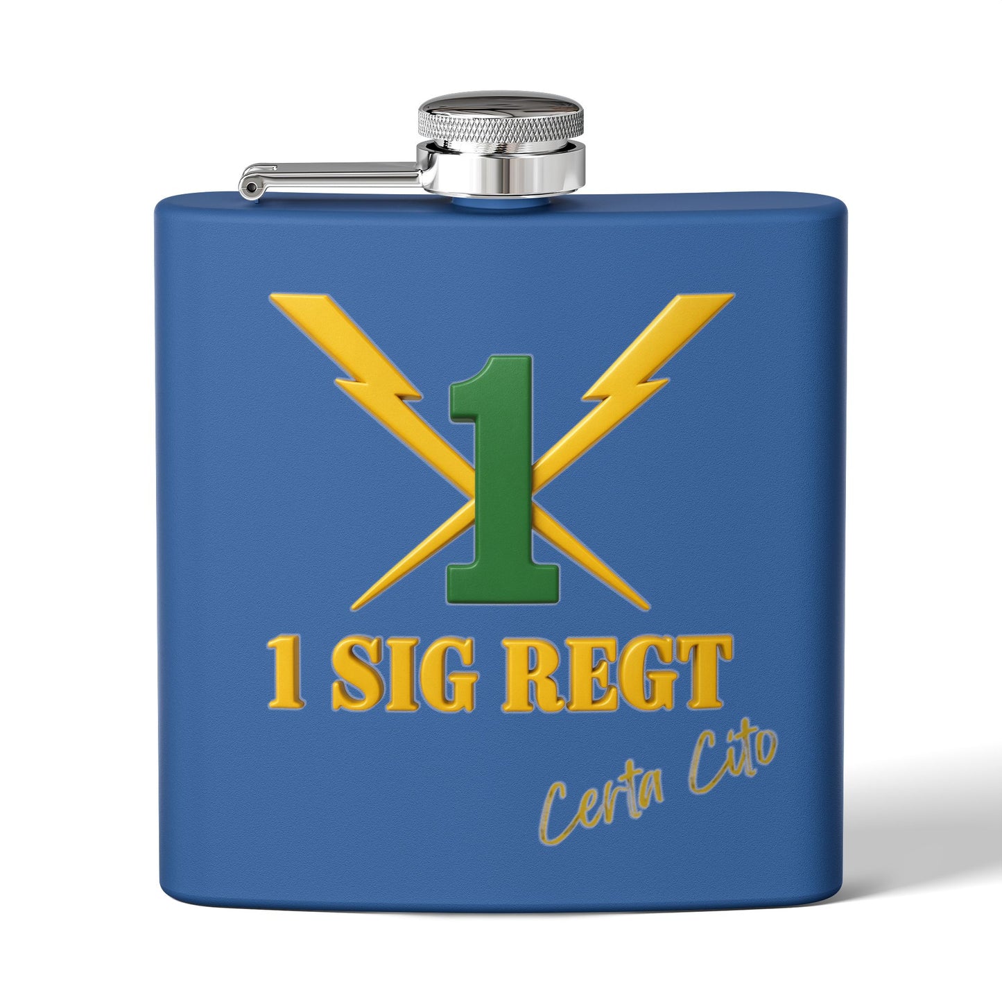 1 Signal Regiment Flask – Strength, Service, Signals