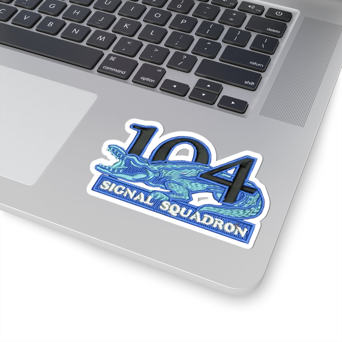 104 Signal Squadron (104 Sig Sqn) Crocodile 90's Era Sticker