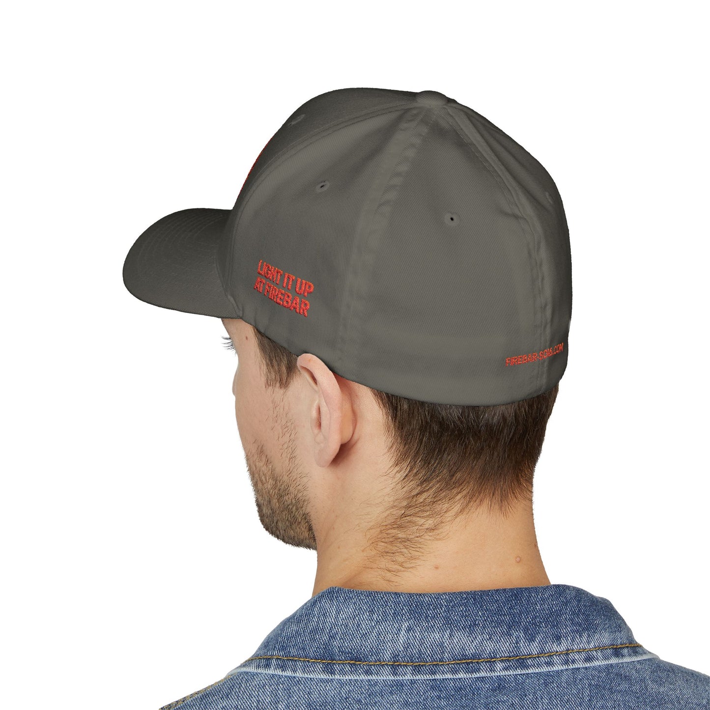 Fire Embroidered Closed-Back Cap | Trendy Hat for Warm Days, Outdoor Adventures, Gifts for Him/Her, Summer Style