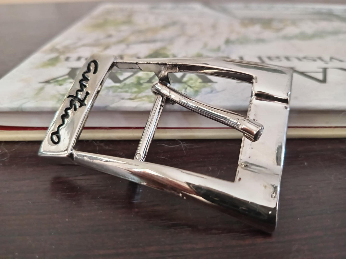 Curtino Branded Belt Buckle – Boutique Polished Silver – Rare One Only