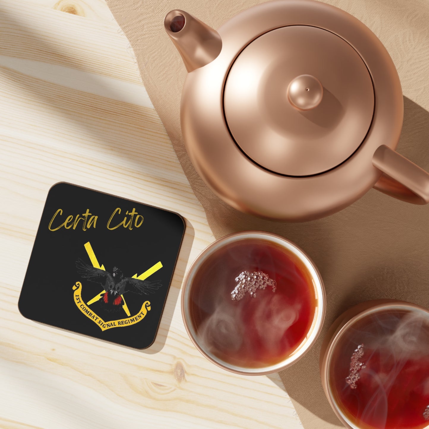 1st Combat Signal Regiment (1CSR) Signature Coaster