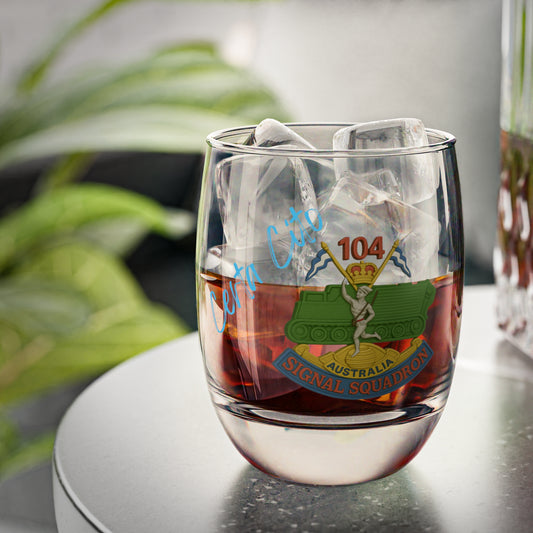 104 Sig Sqn Vietnam Era Patch Whiskey Glass