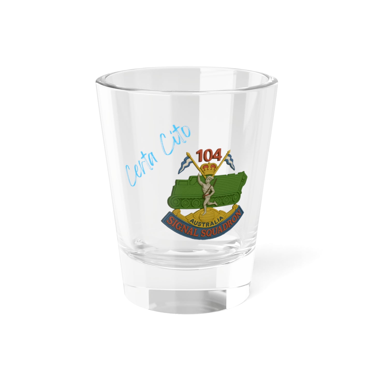 104 Sig Sqn Vietnam Patch Shot Glass