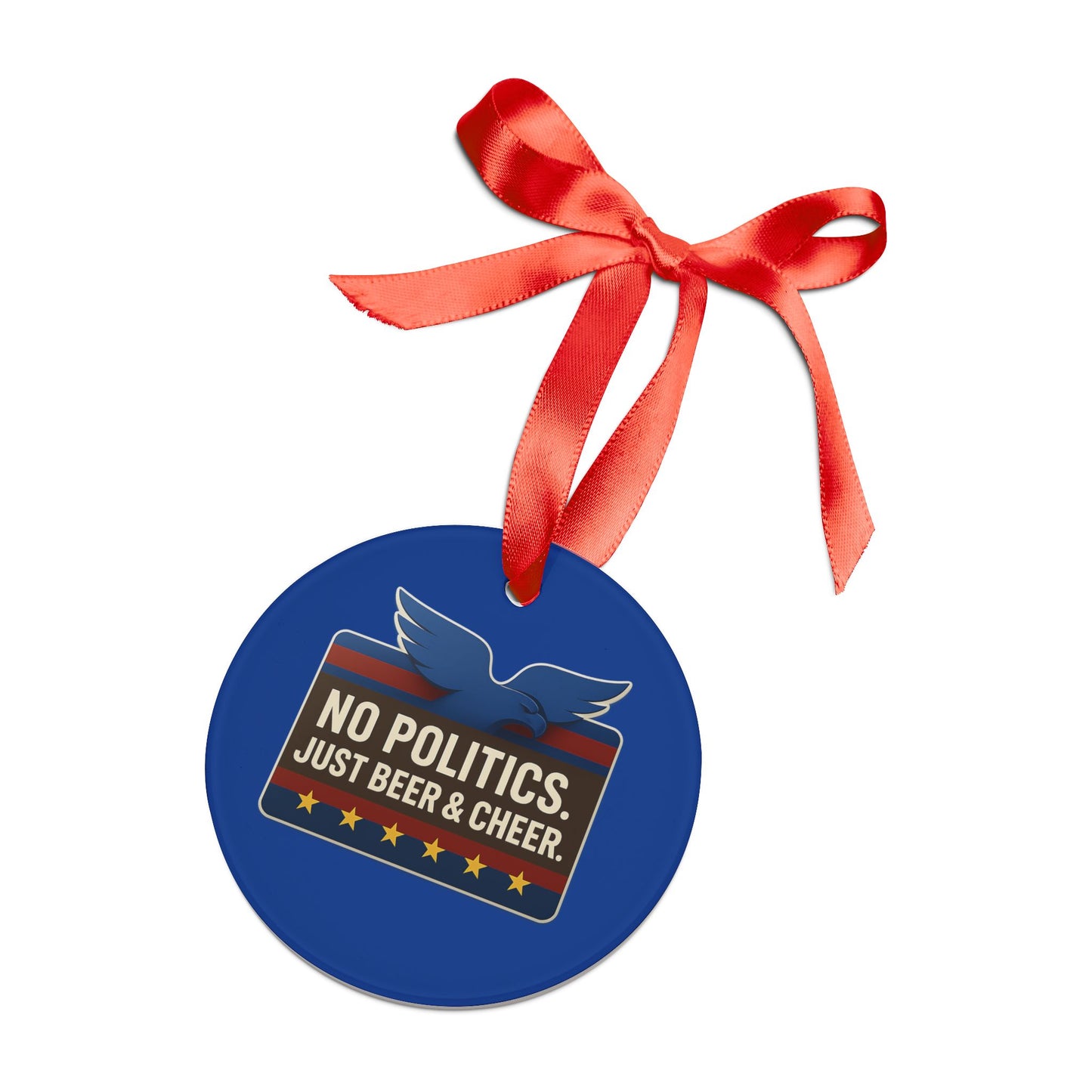 Political Humor Acrylic Ornament, Fun Holiday Decor, Party Favor, Gift for Friends, Christmas, Beer Enthusiasts