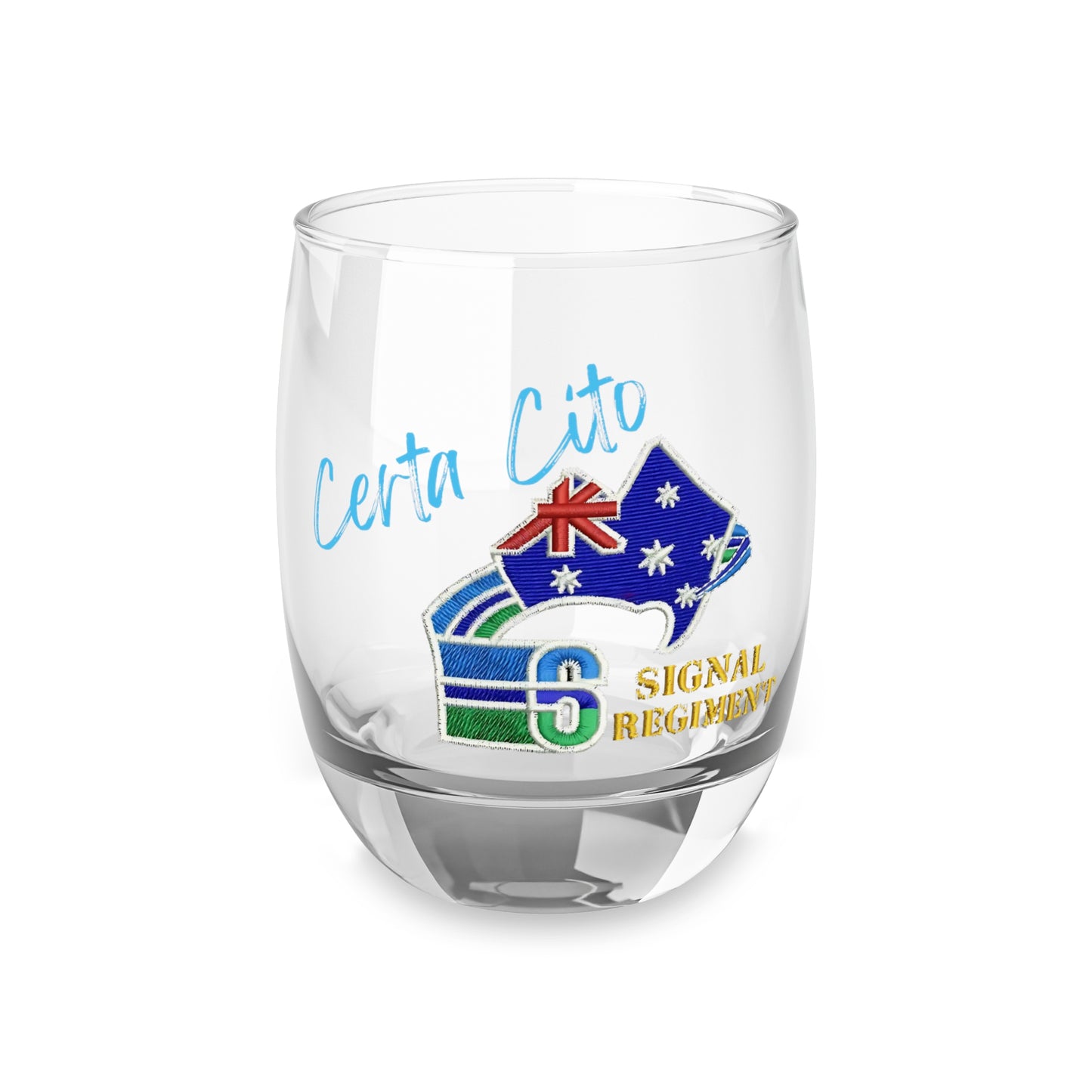 6th Signal Regiment (6 Sig Regt) Whiskey Glass