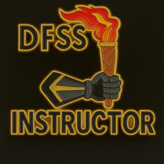 DFSS INSTRUCTORS PIN – HARD ENAMEL, GOLD-PLATED EDITION 🔥