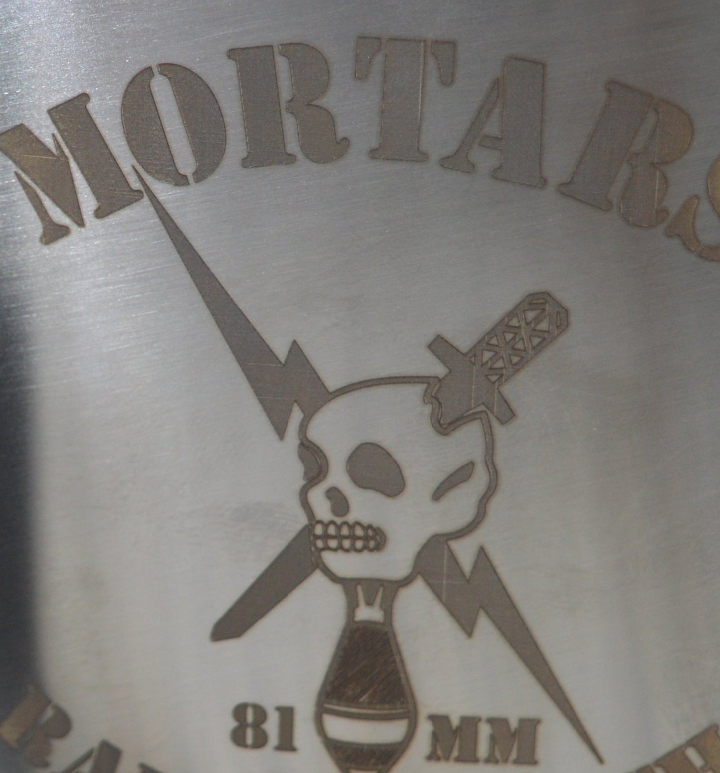 MUR Mortars Platoon Custom Laser-Engraved Flask (Stainless Steel)