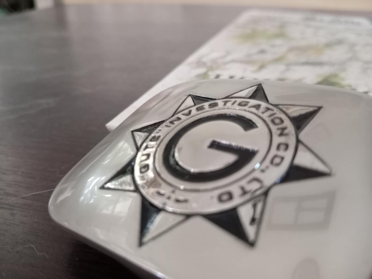 Guts Investigation Co. Ltd Belt Buckle – Solid 250g Polished Silver Finish
