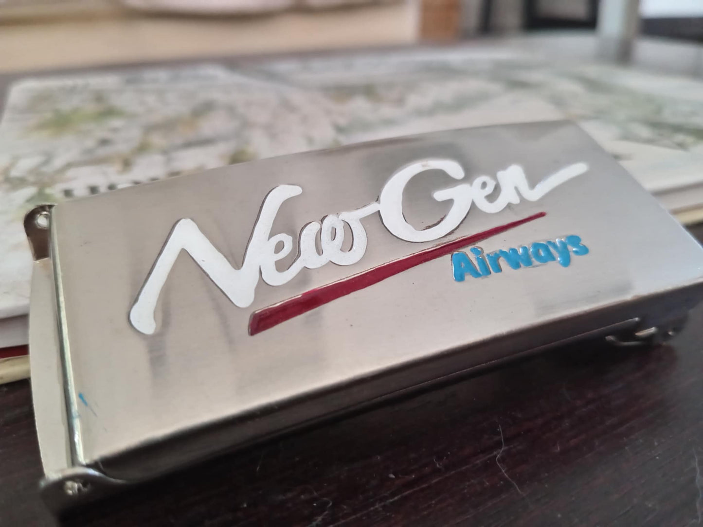 NeoGen Airways Belt Buckle – Rare Airline Staff Collectible