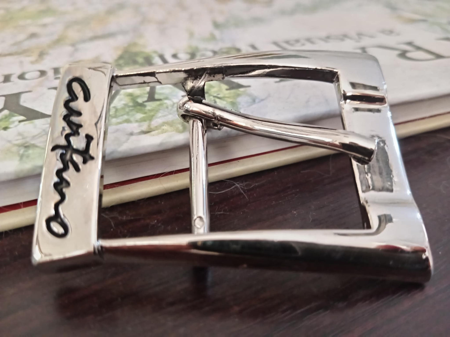 Curtino Branded Belt Buckle – Boutique Polished Silver – Rare One Only