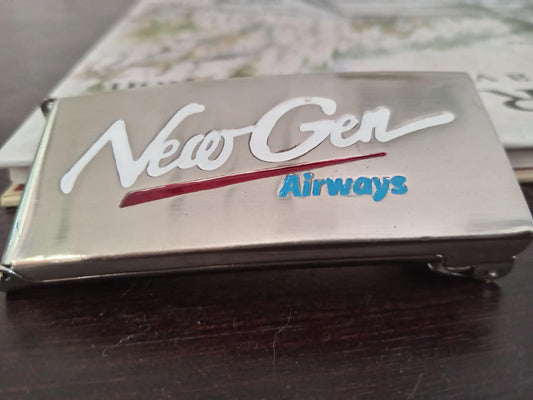 NeoGen Airways Belt Buckle – Rare Airline Staff Collectible